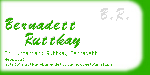 bernadett ruttkay business card